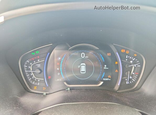 5NMS3CAD7KH036905 2019 HYUNDAI SANTA Черный Вид щитка приборов