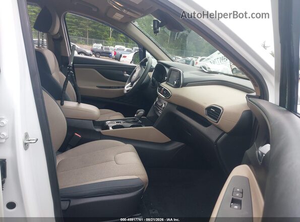 5NMS3CAD7LH144457 2020 HYUNDAI SANTA FE White Вид салону спереду