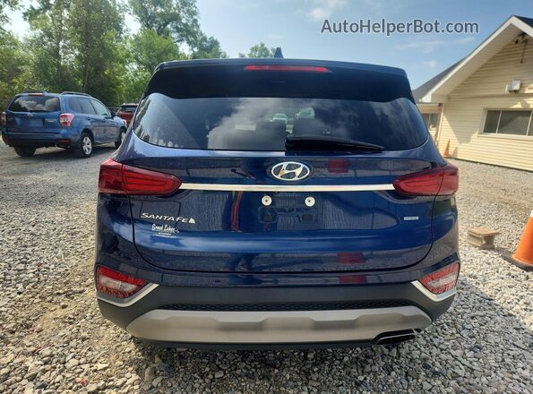 5NMS3CAD8KH095185 2019 HYUNDAI SANTA Blue Rear view