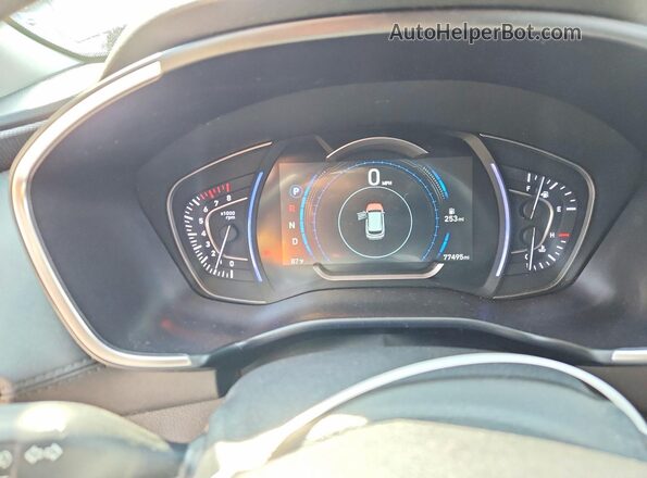 5NMS3CAD8KH095185 2019 HYUNDAI SANTA Blue Instrument cluster view