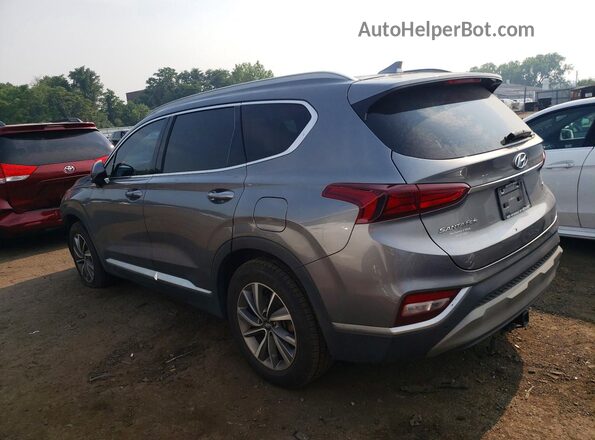 5NMS3CAD9KH091484 2019 HYUNDAI SANTA Серый Задняя левая четверть