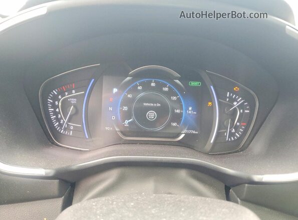 5NMS3CAD9LH144170 2020 HYUNDAI SANTA Blue Instrument cluster view