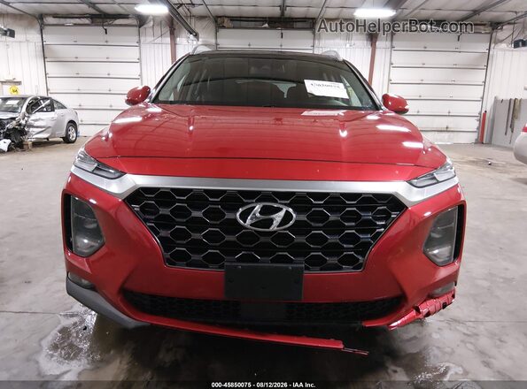 5NMS3CAD9LH210443 2020 HYUNDAI SANTA FE Red Vista interior trasera