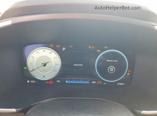 5NMS3DA14PH010393 2023 HYUNDAI SANTA Gray Instrument cluster view
