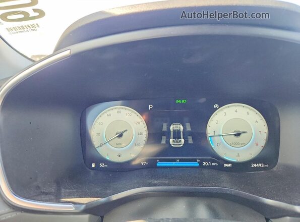 5NMS3DAJ0NH426566 2022 HYUNDAI SANTA Gray Instrument cluster view