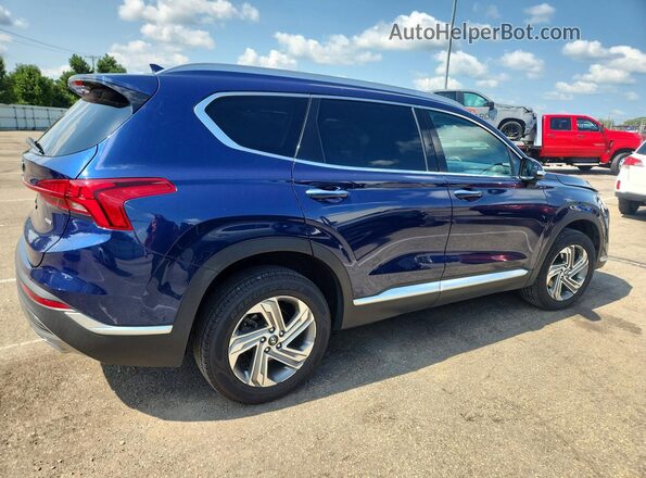 5NMS3DAJ6NH410890 2022 HYUNDAI SANTA Blue Trasero derecho