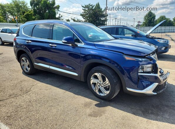 5NMS3DAJ6NH410890 2022 HYUNDAI SANTA Blue Delantero derecho