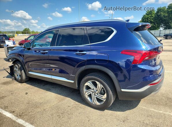 5NMS3DAJ6NH410890 2022 HYUNDAI SANTA Blue Trasero izquierdo