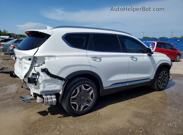 5NMS44AL4MH327729 2021 HYUNDAI SANTA White Widok z tyłu
