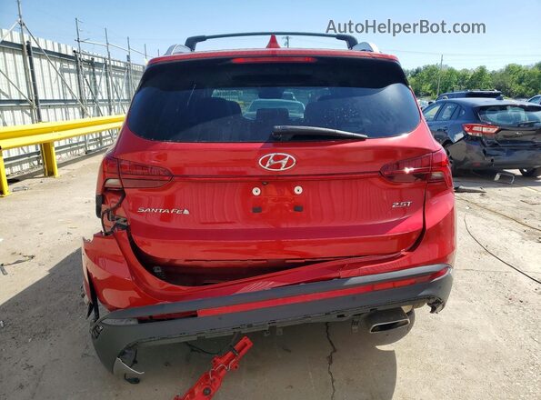 5NMS44AL5MH314097 2021 HYUNDAI SANTA Red Rear view