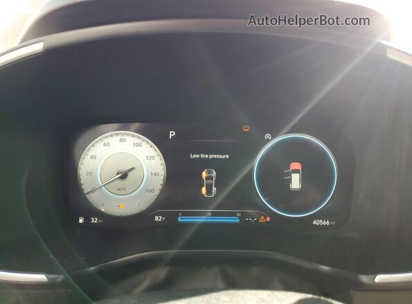 5NMS44AL5MH314097 2021 HYUNDAI SANTA Red Instrument cluster view