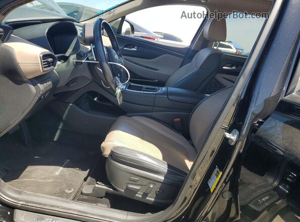 5NMS44AL5MH370637 2021 HYUNDAI SANTA Black Front interior view