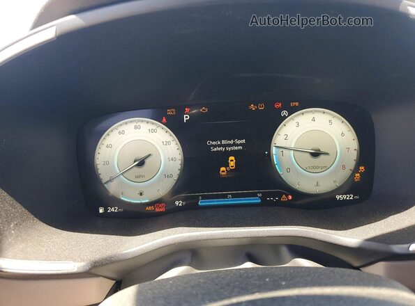 5NMS44AL5MH370637 2021 HYUNDAI SANTA Black Instrument cluster view