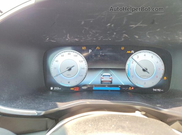 5NMS44AL7PH536306 2023 HYUNDAI SANTA Silver Вид щитка приладів