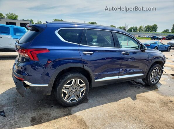 5NMS4DALXMH315519 2021 HYUNDAI SANTA Синий Задняя правая четверть
