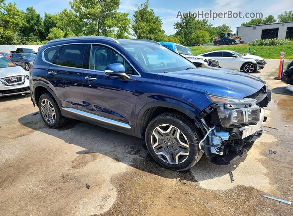 5NMS4DALXMH315519 2021 HYUNDAI SANTA Синий Передняя правая четверть