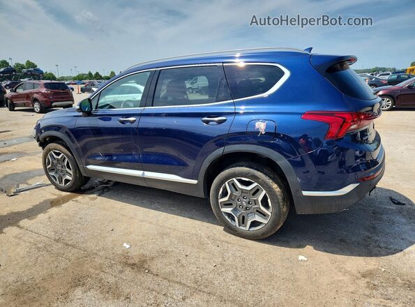 5NMS4DALXMH315519 2021 HYUNDAI SANTA Синий Задняя левая четверть
