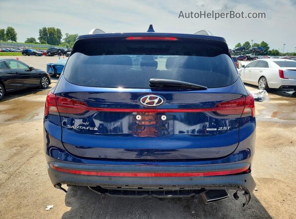5NMS4DALXMH315519 2021 HYUNDAI SANTA Синий Вид сзади