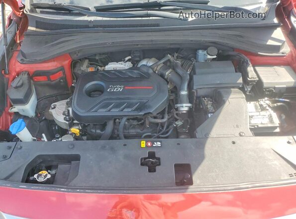 5NMS53AA1KH122369 2019 HYUNDAI SANTA Red Vista del compartimento del motor