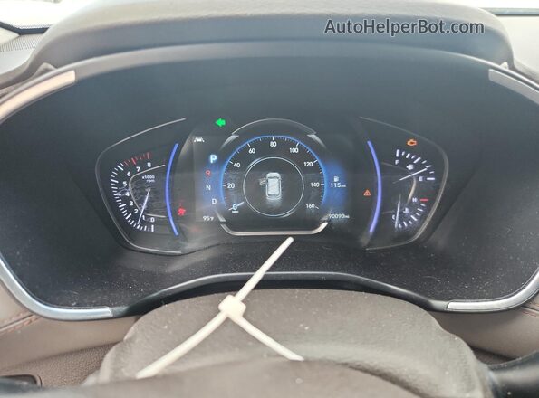 5NMS53AA2KH046144 2019 HYUNDAI SANTA Silver Instrument cluster view