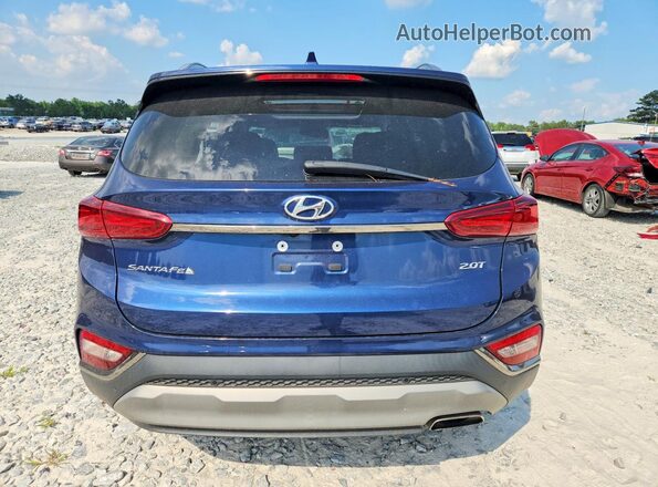 5NMS53AA2LH296906 2020 HYUNDAI SANTA Blue Widok z tyłu