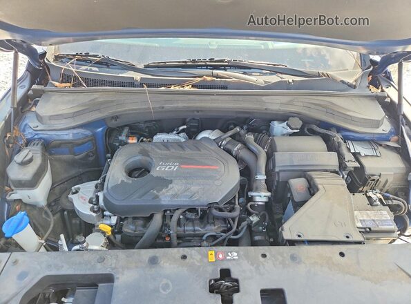 5NMS53AA2LH296906 2020 HYUNDAI SANTA Blue Widok wnętrza z tyłu