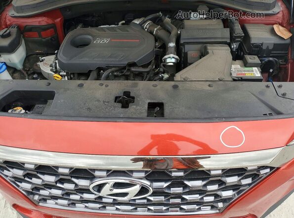 5NMS53AA4KH101581 2019 HYUNDAI SANTA Red Widok komory silnika