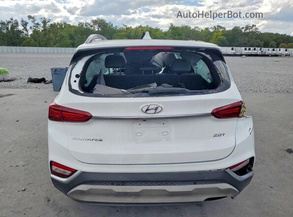 5NMS53AA4KH117344 2019 HYUNDAI SANTA White Widok z tyłu