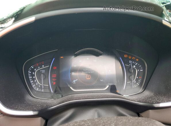 5NMS53AA4KH117344 2019 HYUNDAI SANTA White Widok zestawu wskaźników