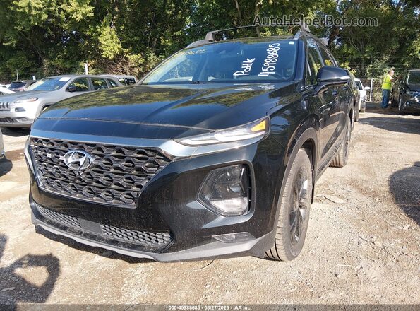 5NMS53AA5KH031024 2019 HYUNDAI SANTA FE Black Առջևի ձախ երեք քառորդ տեսարան