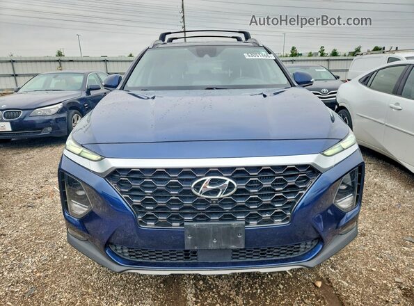 5NMS53AA6KH053324 2019 HYUNDAI SANTA FE Синий Вид сзади