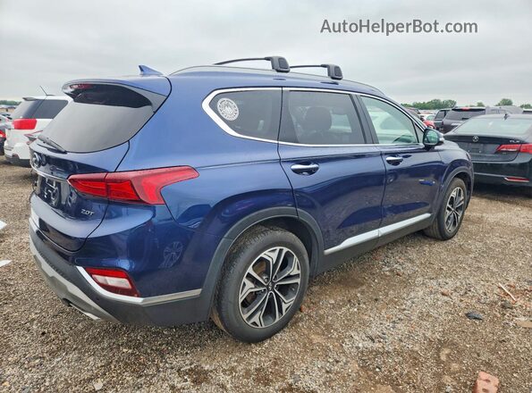 5NMS53AA6KH053324 2019 HYUNDAI SANTA FE Синий Передняя правая четверть