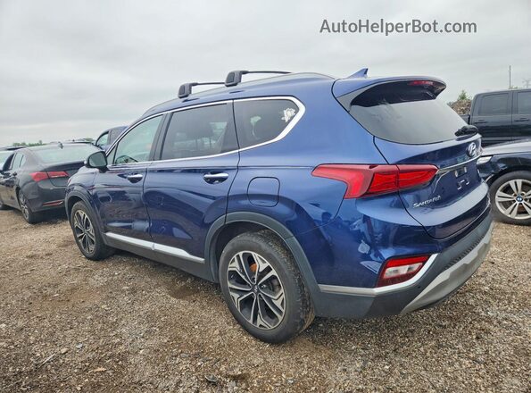 5NMS53AA6KH053324 2019 HYUNDAI SANTA FE Синий Задняя правая четверть
