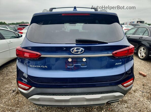 5NMS53AA6KH053324 2019 HYUNDAI SANTA FE Синий Вид салона спереди