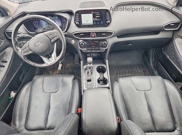 5NMS53AA6KH053324 2019 HYUNDAI SANTA FE Синий Вид щитка приборов