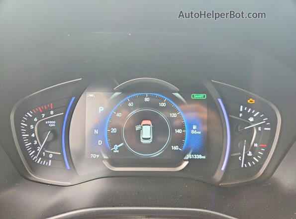 5NMS53AA6KH053324 2019 HYUNDAI SANTA FE Синий Вид задних сидений
