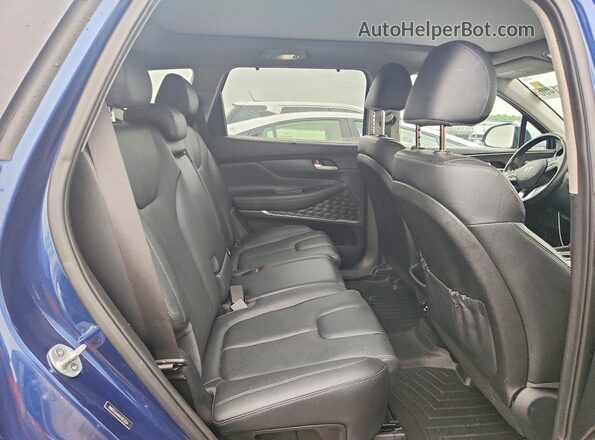 5NMS53AA6KH053324 2019 HYUNDAI SANTA FE Синий Вид задней части салона