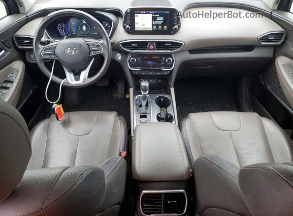5NMS53AA7KH106399 2019 HYUNDAI SANTA Blue Առջևի վահանակի տեսք