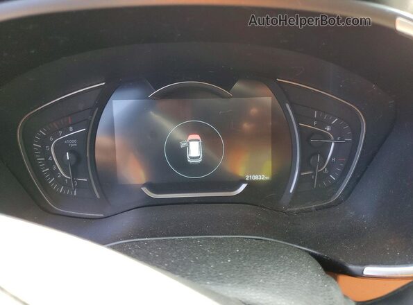 5NMS53AA9KH037330 2019 HYUNDAI SANTA Белый Вид щитка приборов