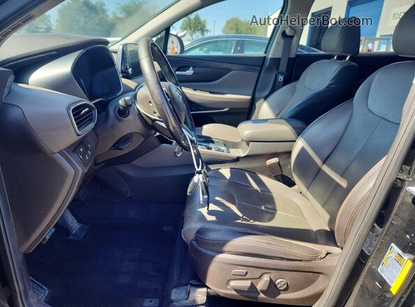 5NMS53AA9KH048781 2019 HYUNDAI SANTA Black წინა სალონის ხედი