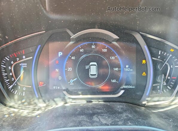 5NMS53AAXLH182555 2020 HYUNDAI SANTA White Instrument cluster view