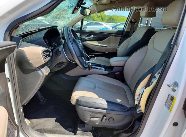 5NMS53AAXLH182555 2020 HYUNDAI SANTA White Front interior view