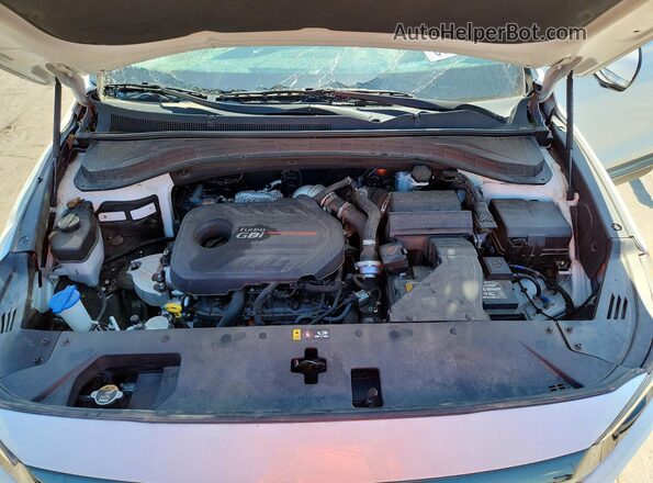 5NMS53AAXLH182555 2020 HYUNDAI SANTA White Engine compartment view
