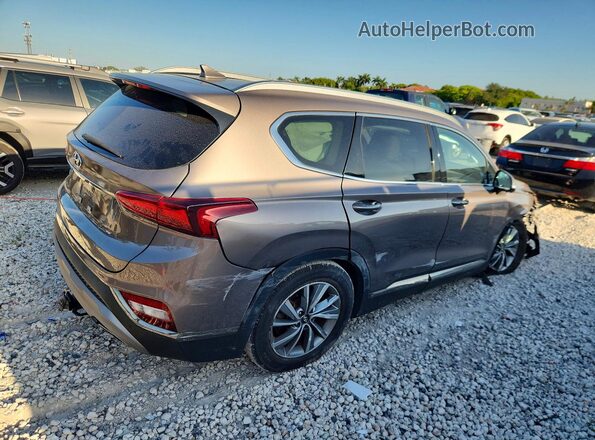 5NMS53AD0LH199617 2020 HYUNDAI SANTA Gray Задня права чверть