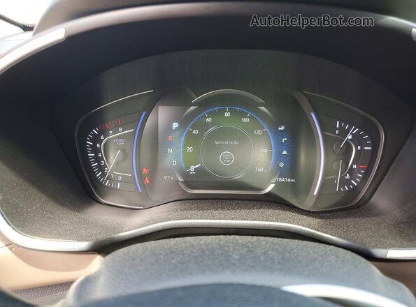 5NMS53AD8LH212775 2020 HYUNDAI SANTA Gray Вид щитка приладів