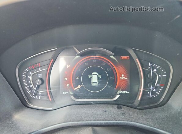 5NMS53AD9LH245543 2020 HYUNDAI SANTA Silver ხელსაწყოთა პანელის ხედი