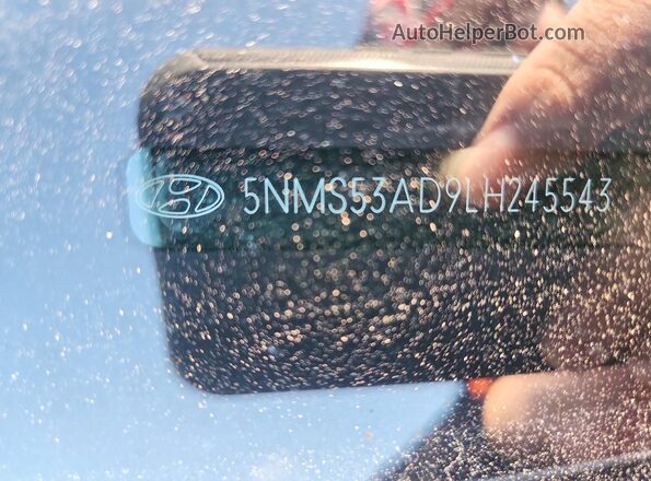 5NMS53AD9LH245543 2020 HYUNDAI SANTA Silver VIN კოდის სტიკერის ხედი