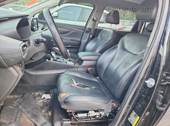 5NMS53ADXKH000359 2019 HYUNDAI SANTA Black წინა სალონის ხედი