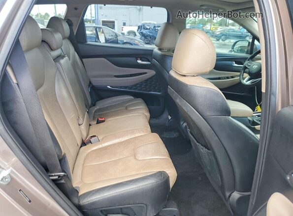 5NMS53ADXLH200255 2020 HYUNDAI SANTA Коричневый Вид задней части салона
