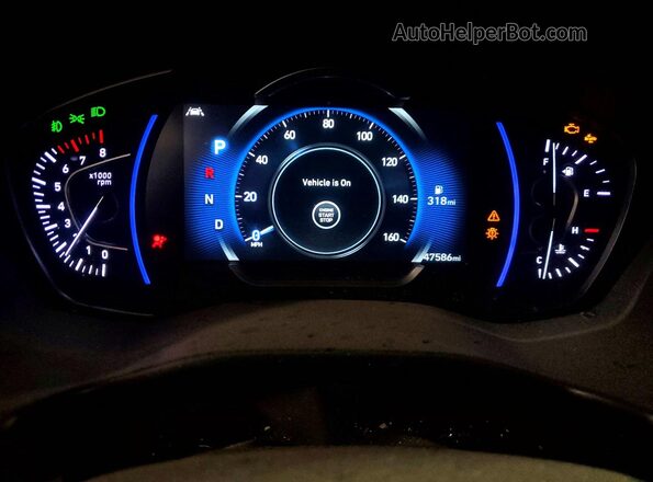 5NMS5CAA1LH276582 2020 HYUNDAI SANTA Gray Instrument cluster view